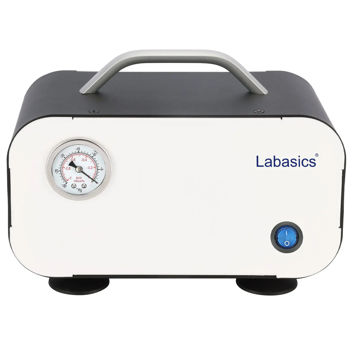 Portable laboratory vacuum pump for solvent filtration and desiccation