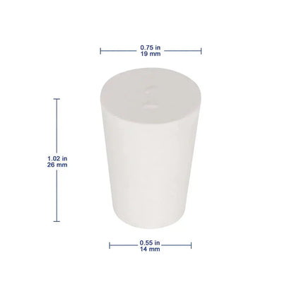 Solid Rubber Stoppers, White Labasics