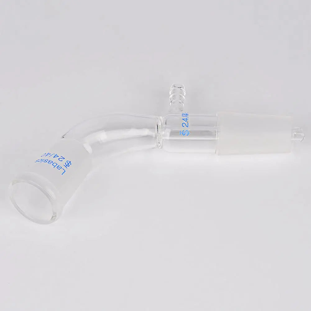 Glass Vacuum Take Off Adapter, 24/40 Joints, 105 Degree Bent Labasics