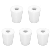 5-Pack Single-Hole Silicone Stoppers with 0.31" Hole Labasics