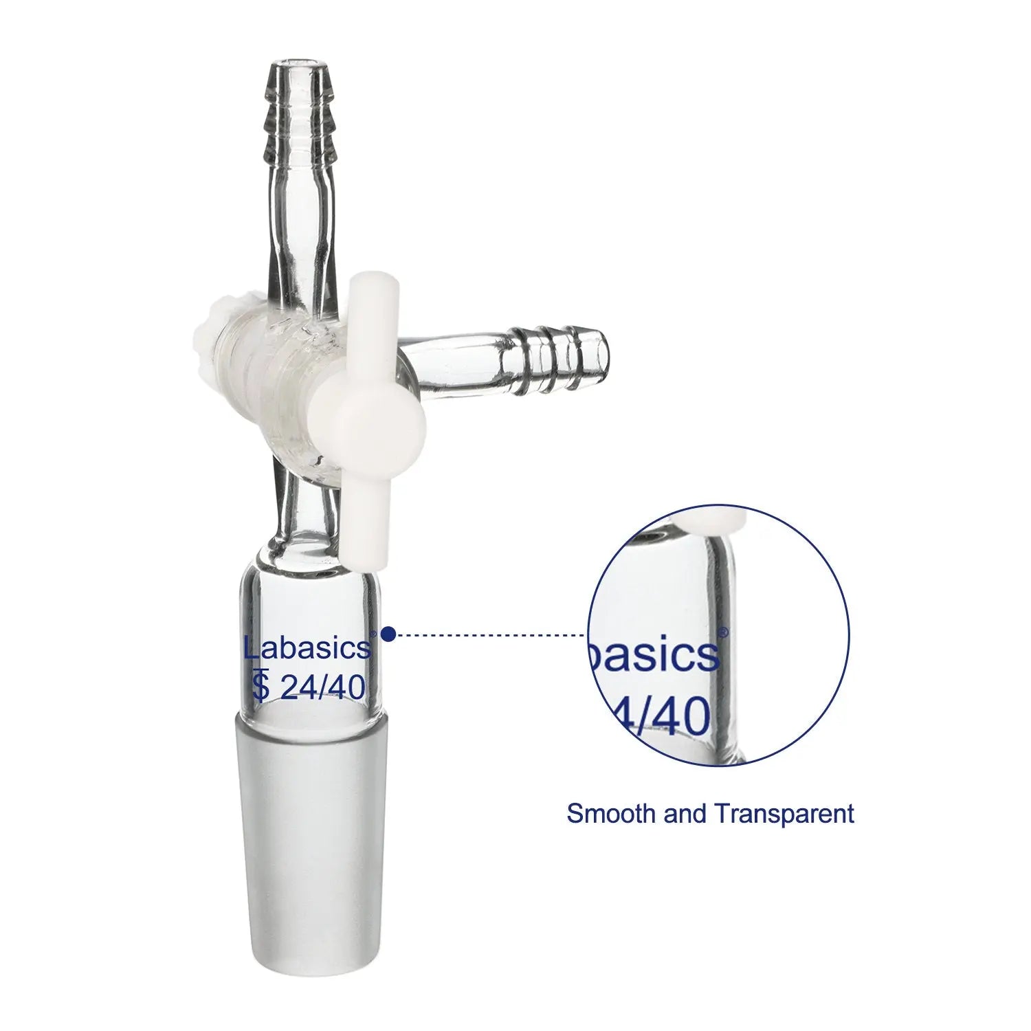 Vacuum Glass 3 Way Flow Control Adapter Labasics