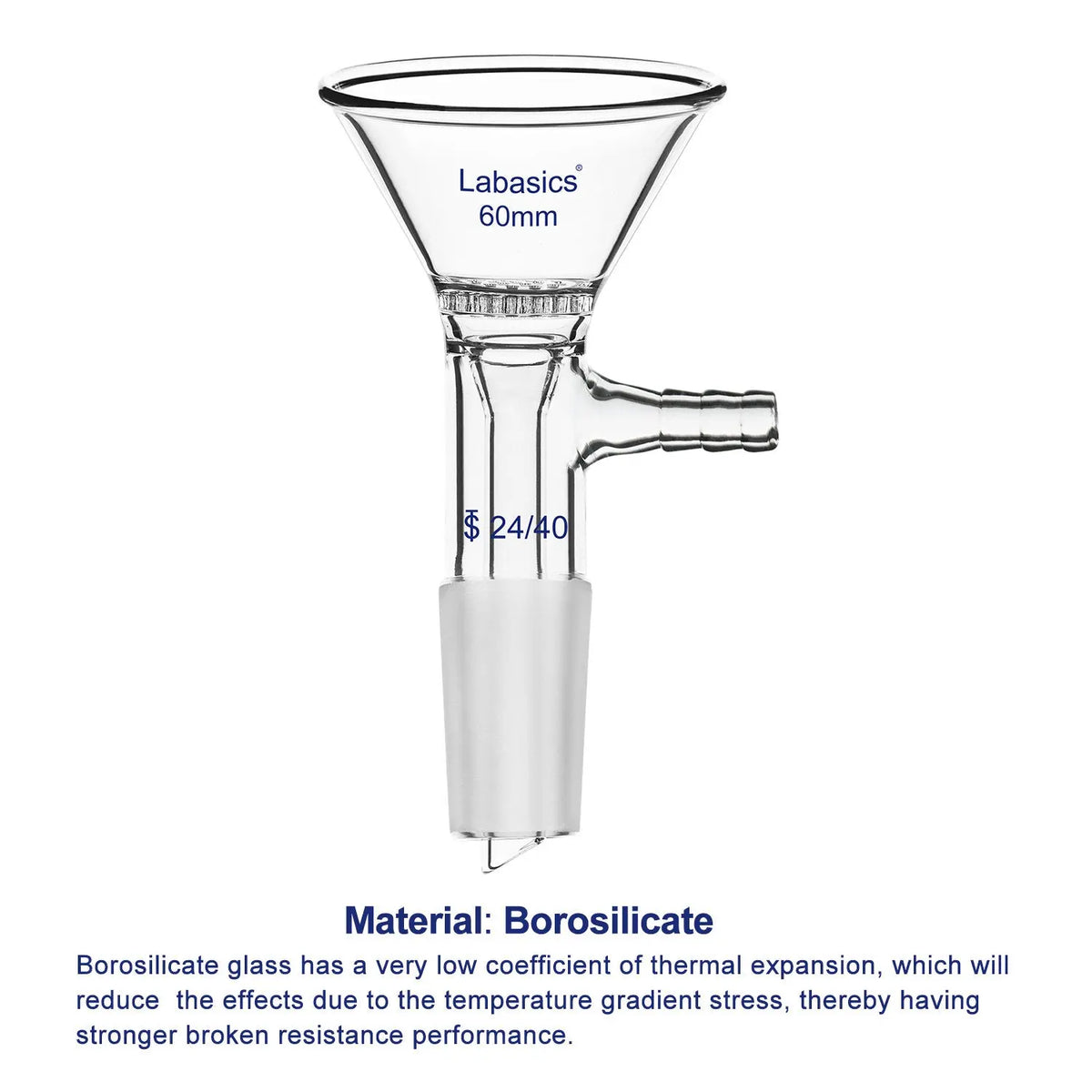 Glass Filter Funnel, 24/40 Inner Joint Labasics