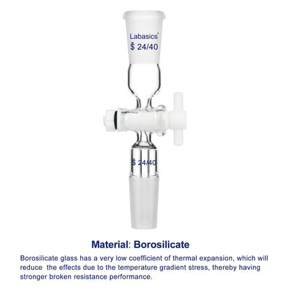 Vacuum Flow Control Adapter with PTFE Stopcock Labasics