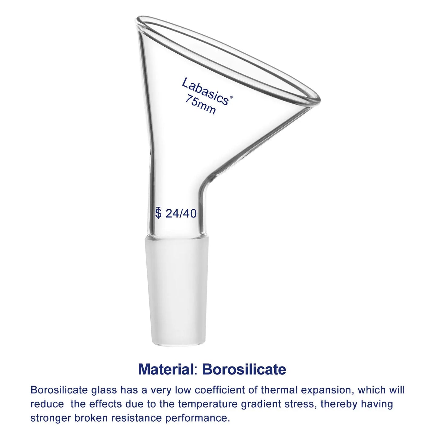 Glass Oblique Powder Funnel Labasics