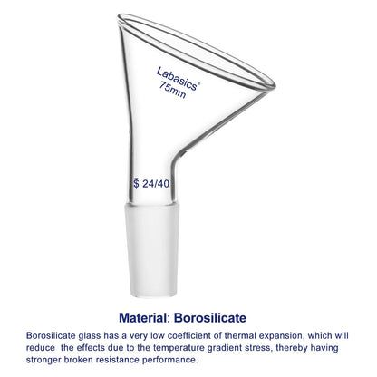 Glass Oblique Powder Funnel Labasics