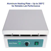 Aluminum Heating Plate with Knob Control, Infinitely Adjustable, Max Temp 350°C Labasics