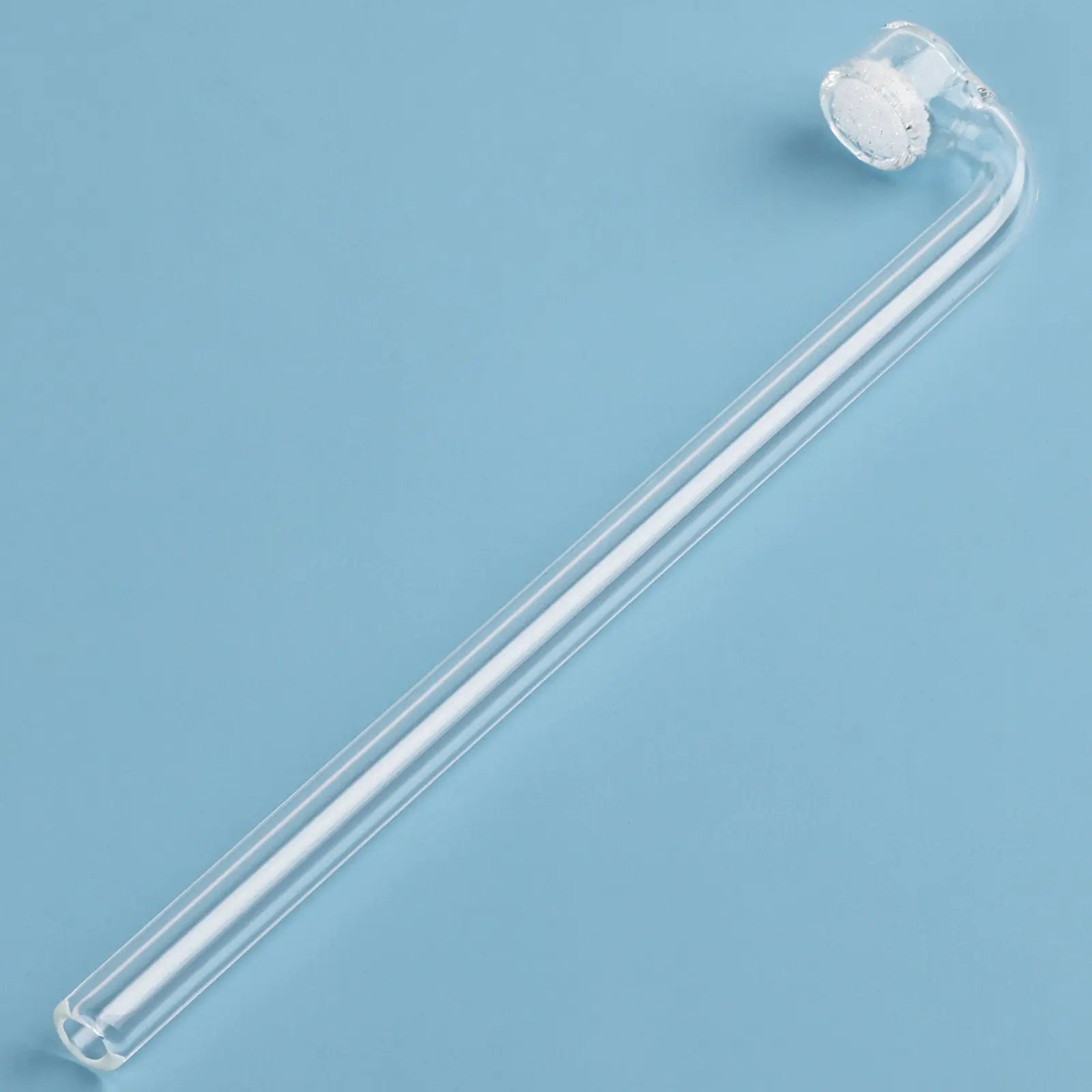 Real Product View of Borosilicate Glass Gas Dispersion Tube with Bent Design