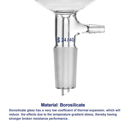 Buchner Filtering Funnel with Fine Frit (G3), 24/40 Joint, 60-1000 mL Buchner Funnels