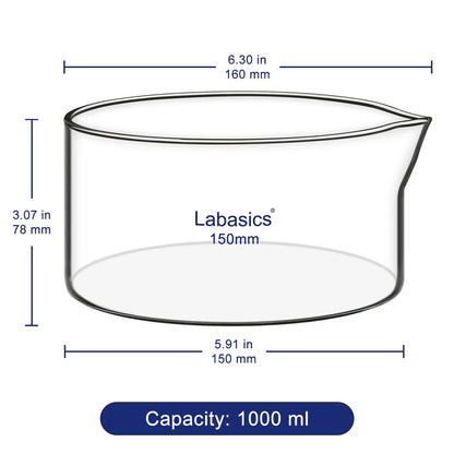 Crystallizing Dish with Spout, 100–1000 mL Labasics