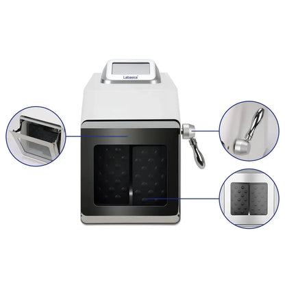 Front close-up of Digital Homogenizer with LCD Screen and Smart Control System, showing control panel