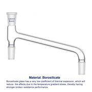 75 Degree Bent Glass Distilling Adapter Labasics