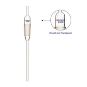 Glass Extended Adapter, Air Flow Tube Borosilicate Glass Inlet Adapter with Extended Drip Tube 8 mm Diameter and 15 mm Lower Length Labasics