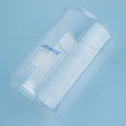 Front view of borosilicate glass beaker without spout, 500 ml capacity