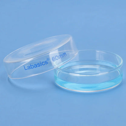Glass Petri Dish with Lid, 60-150 mm Outer Diameter Labasics
