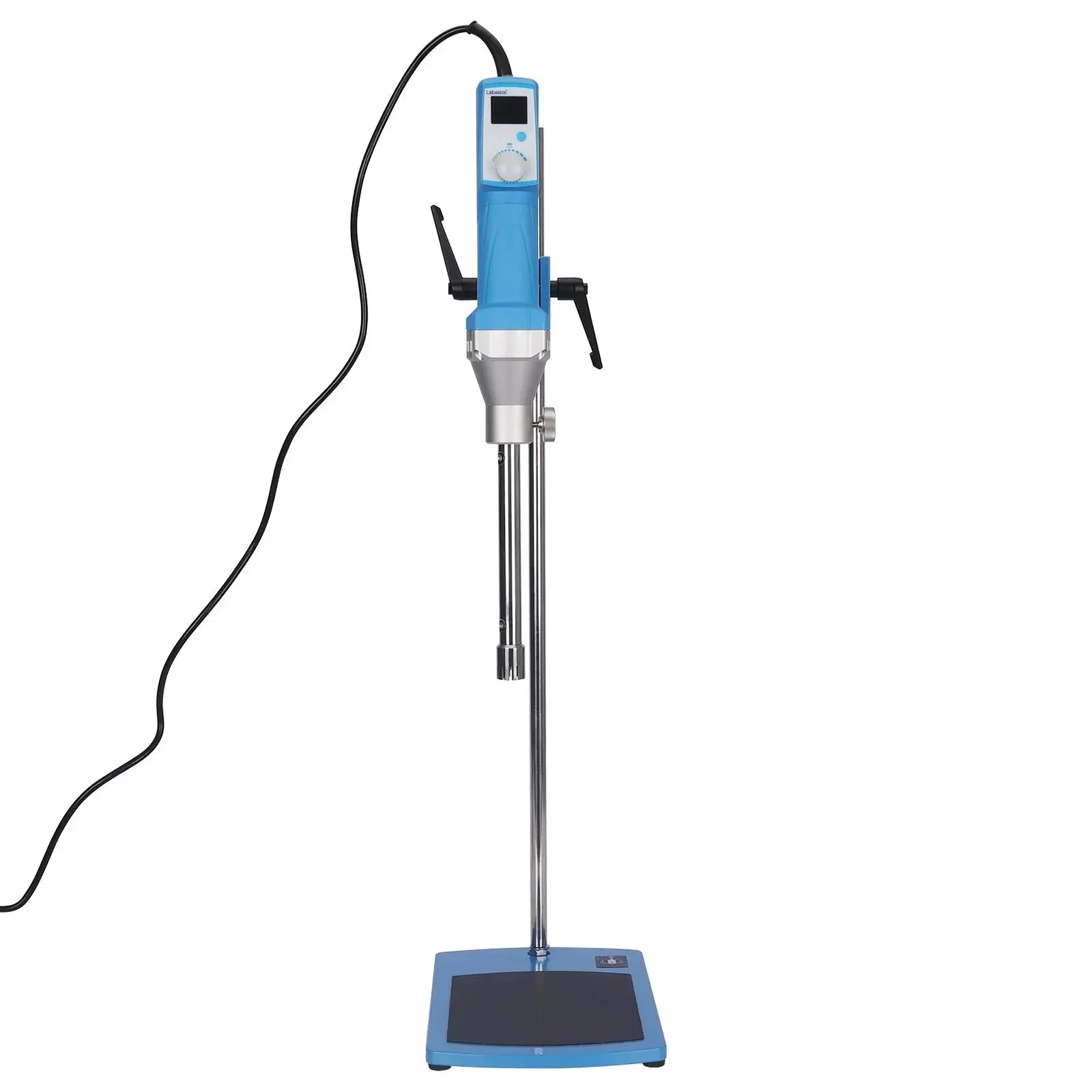 Front view of homogenizer emulsifier with LED display, flat stand options visible