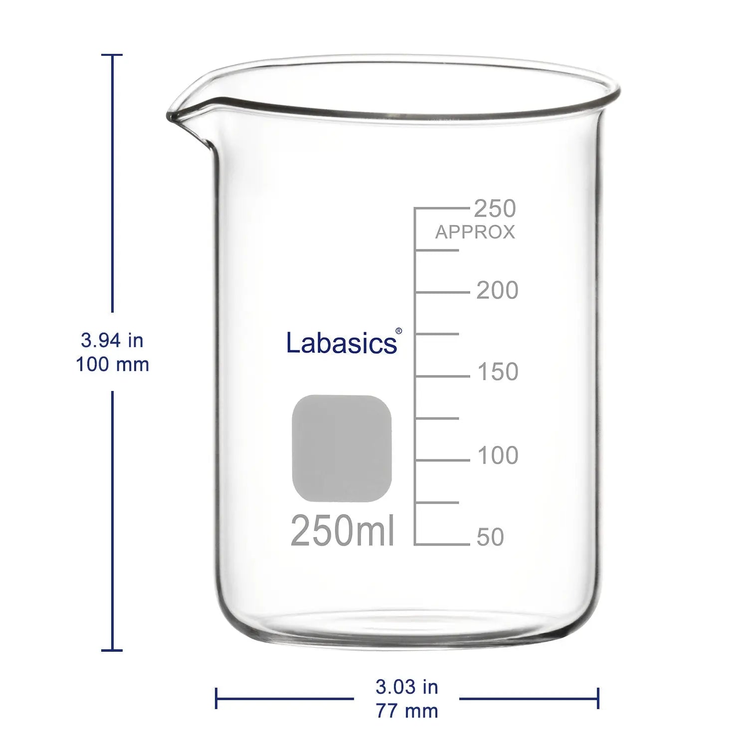 Glass Beaker, High Temperature Resistance, Laboratory use Labasics