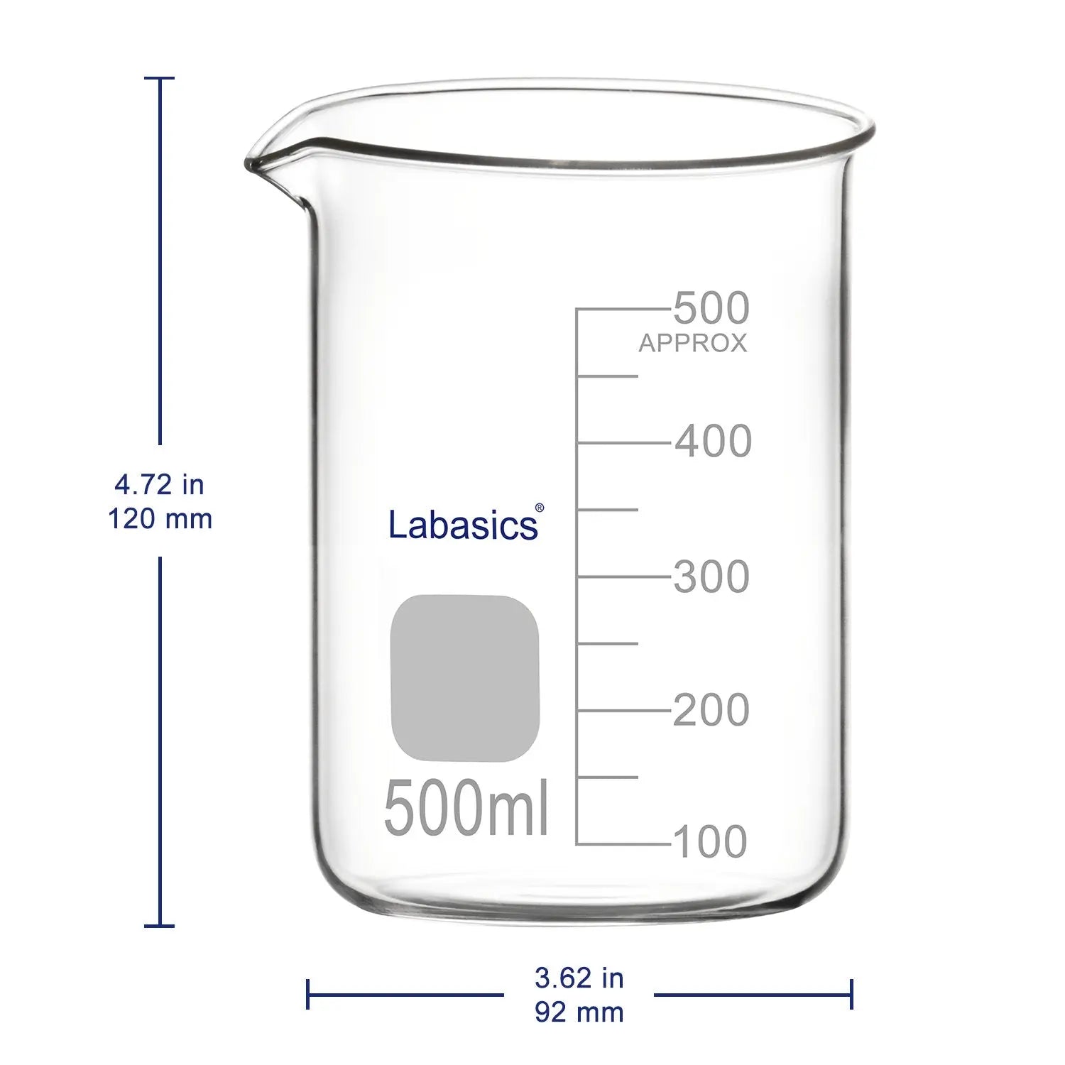 Glass Beaker, High Temperature Resistance, Laboratory use Labasics