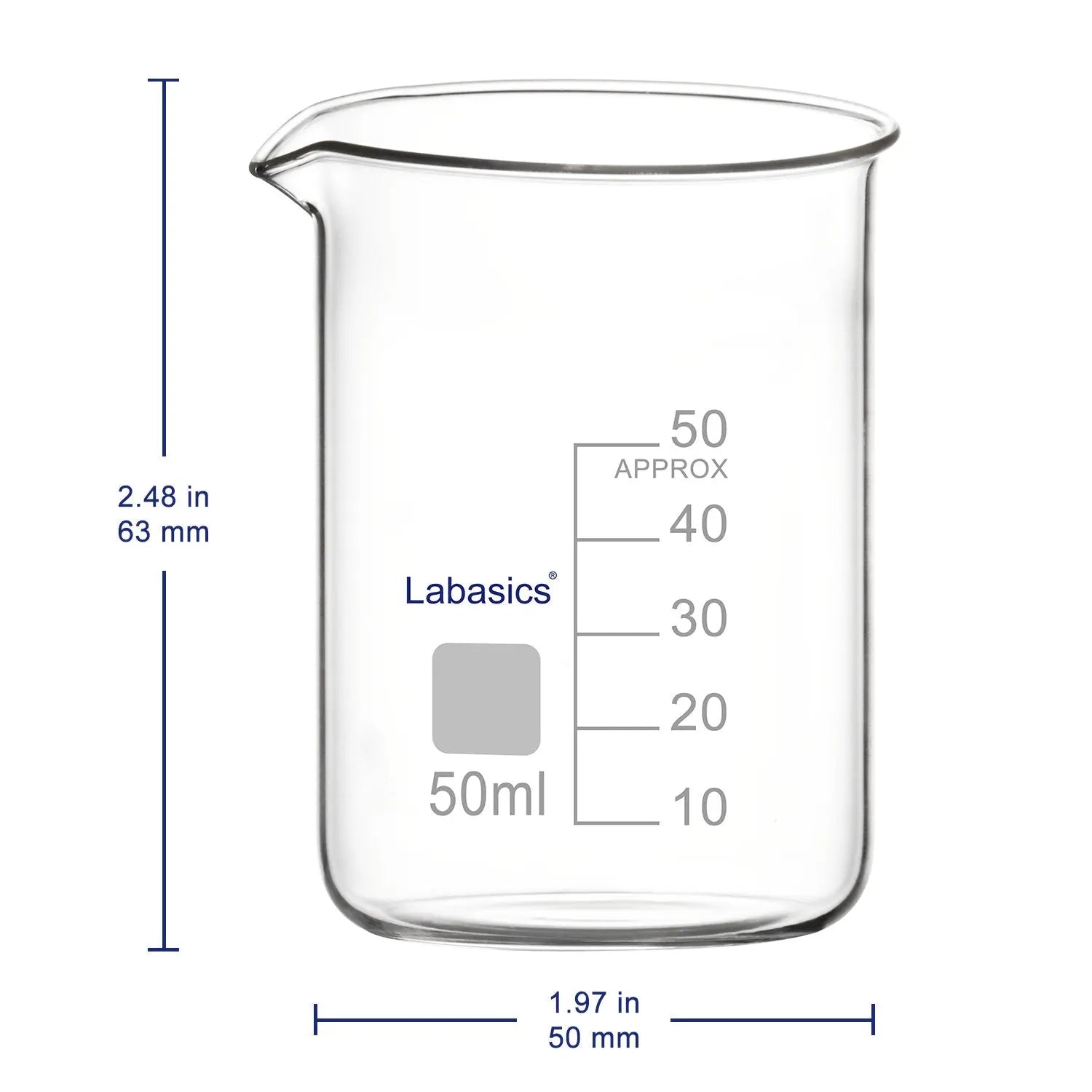 Glass Beaker, High Temperature Resistance, Laboratory use Labasics