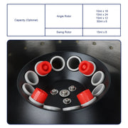 Low-Speed Digital Centrifuge, 4000 RPM Max Speed, 2400xg Max Centrifugal Force, Angle/Swing Rotor Labasics