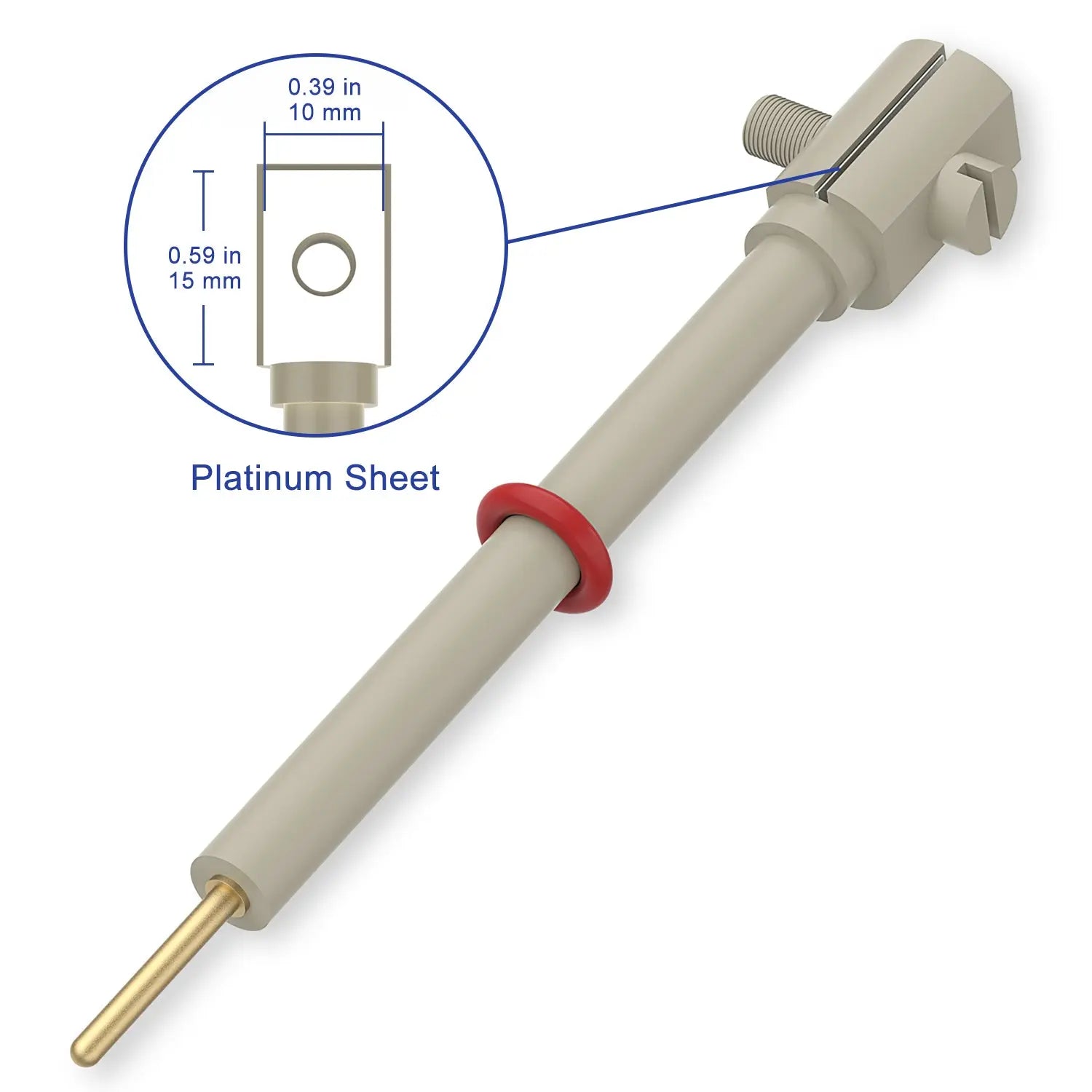 Platinum Sheet Electrode Holder, PEEK Casing Labasics shop