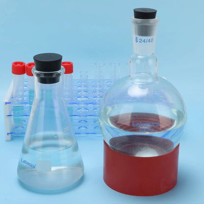 Rubber Stopper, Conical Solid, Black, 5/10 Pack Labasics