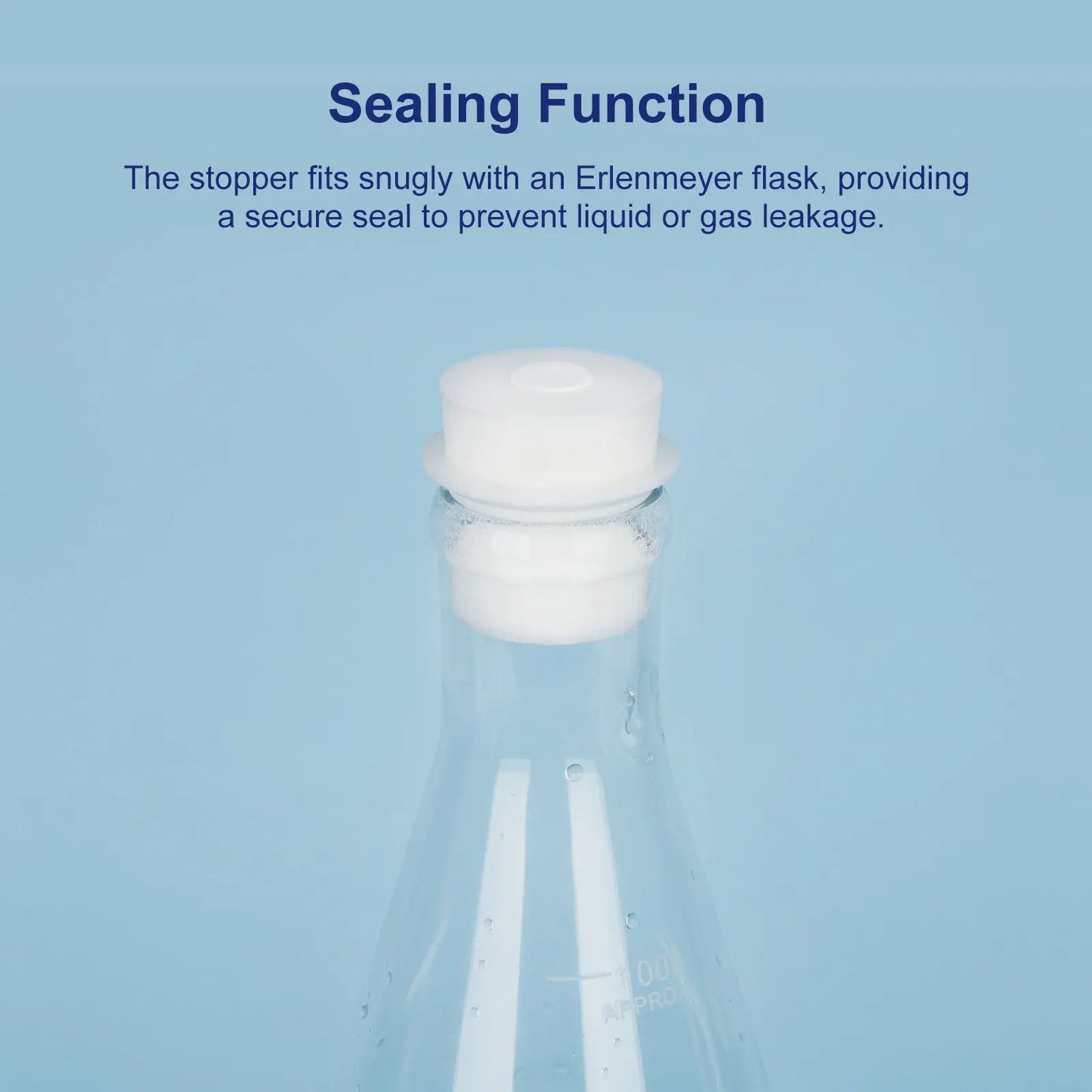 Silicone Stopper, with Detachable Glass Frit, 3/5 Pack Labasics