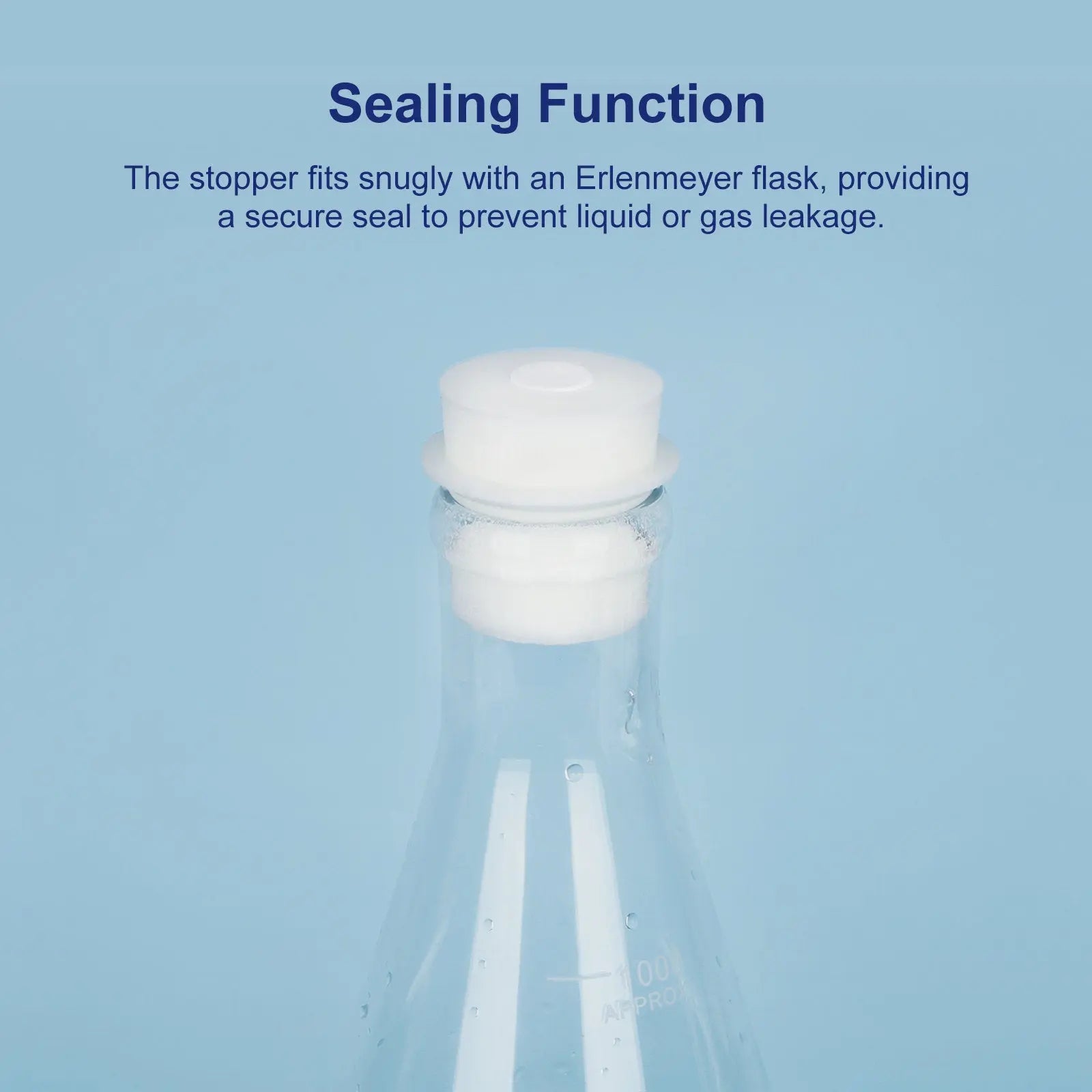 Silicone Stopper, with Detachable Glass Frit, 3/5 Pack Labasics