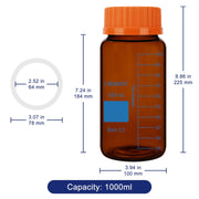 GL80 Orange Polypropylene Screw Cap with Integrated Silicone Gasket for Glass Storage Bottle