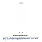 Glass Round Bottom Test Tubes, 20 mm OD X 150 mm Length, 20-50 Packs Labasics