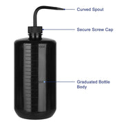 LDPE Wash Bottle, Black, 3 Pack, 250-500 ml Labasics