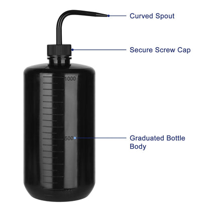 LDPE Wash Bottle, Black, 3 Pack, 250-500 ml Labasics
