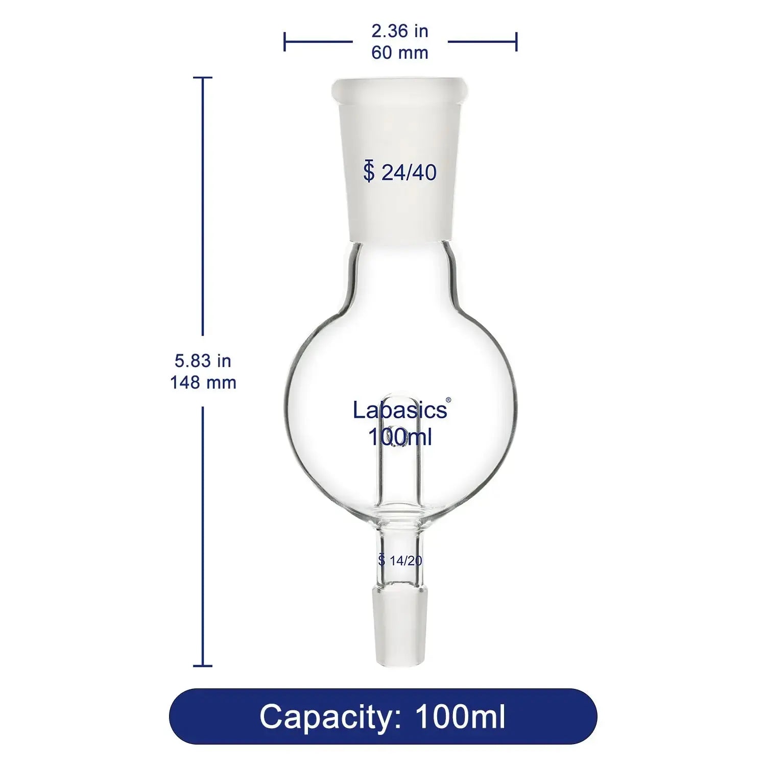 Borosilicate Glass Rotary Evaporator Bump Trap Labasics