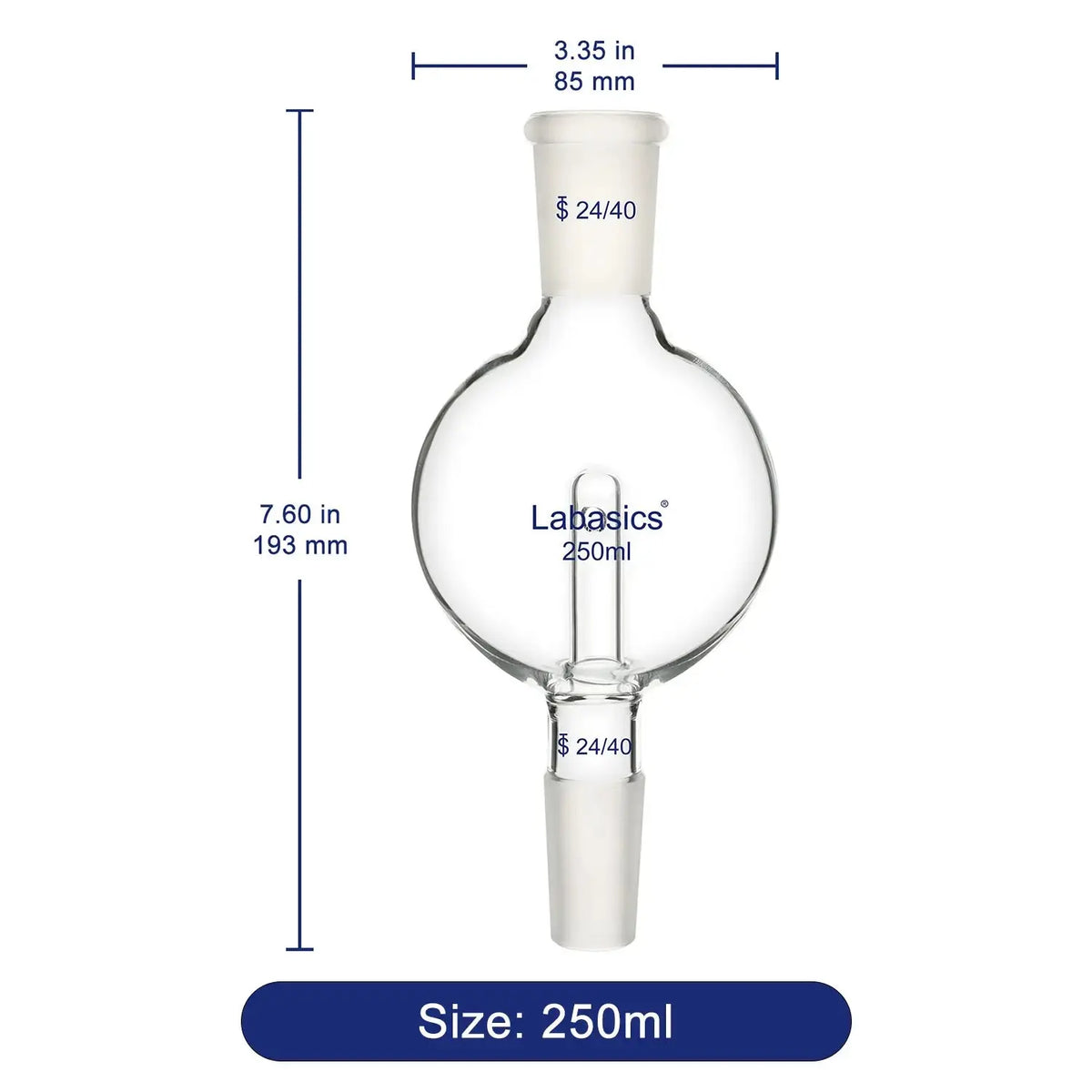 Borosilicate Glass Rotary Evaporator Bump Trap Labasics