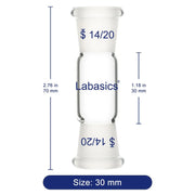 Borosilicate Glass Straight Connecting Adapter Labasics
