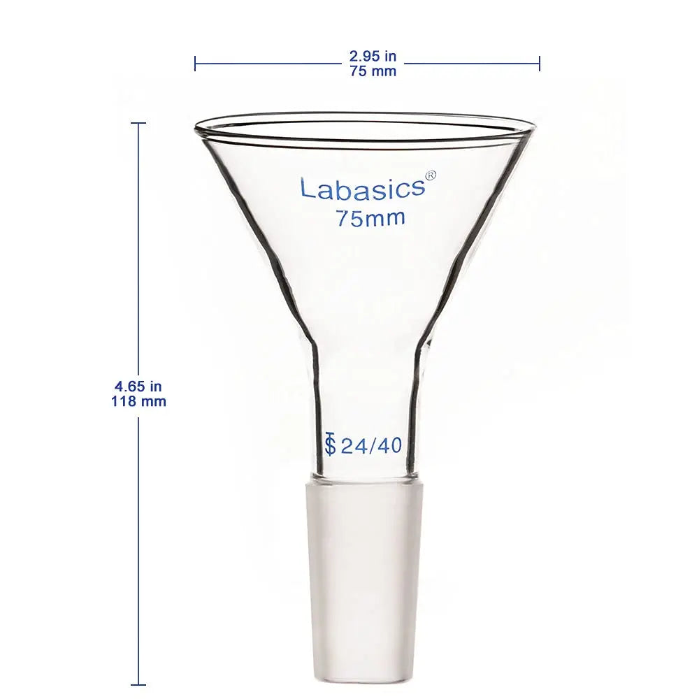 Glass Short Stem Powder Filter Funnel with 24/40 Inner Joint