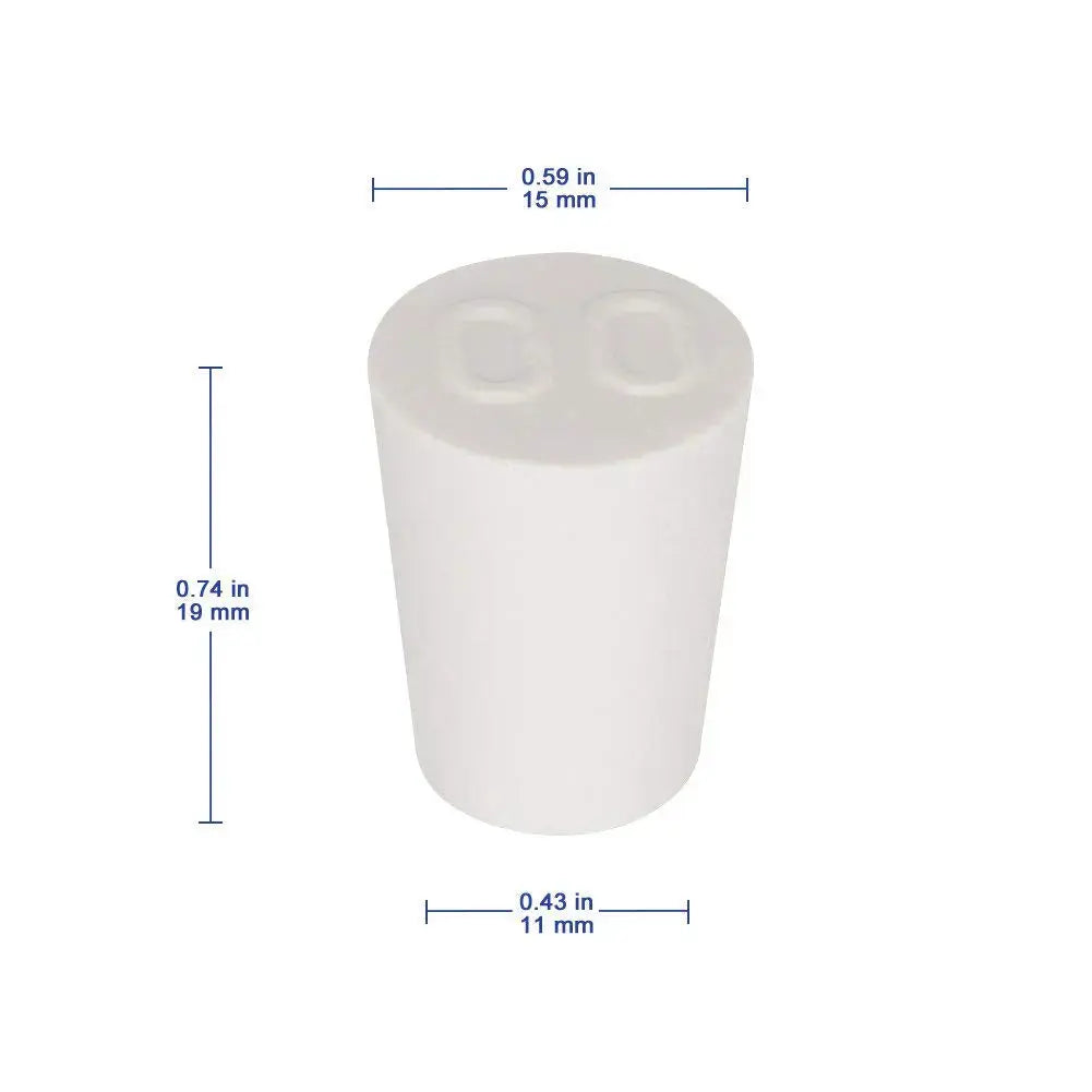 Solid Rubber Stoppers, White Labasics