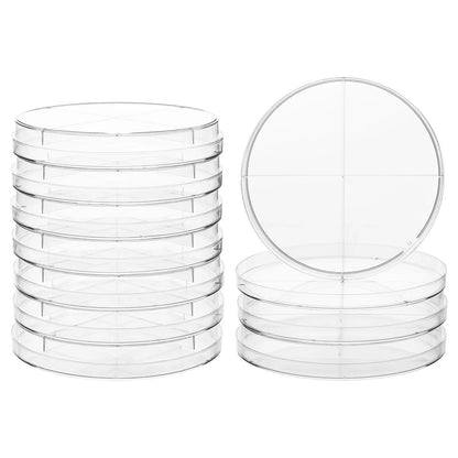 Plastic Petri Dishes, 10 Packs, 1-4 Compartments Labasics