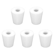 5-Pack Single-Hole Silicone Stoppers with 0.31" Hole Labasics