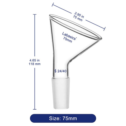 Glass Oblique Powder Funnel Labasics