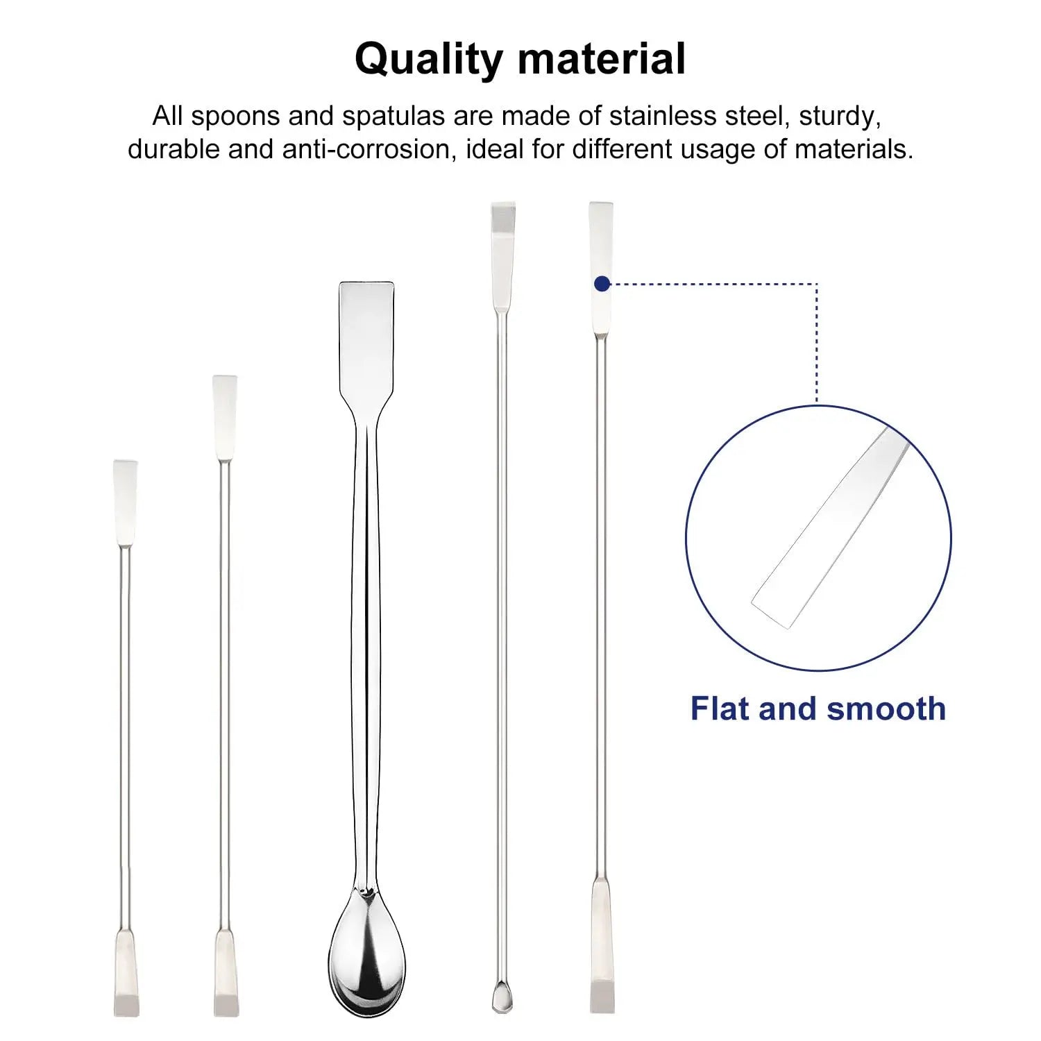 10 Pcs Lab Micro Spoon and Spatula Set Labasics