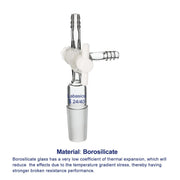 Vacuum Glass 3 Way Flow Control Adapter Labasics
