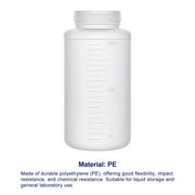 HDPE material of a plastic reagent bottle for laboratory solution and sample storage