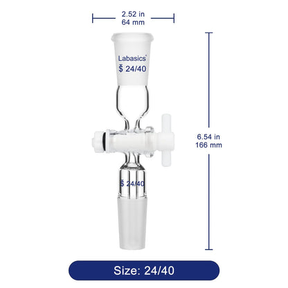 Vacuum Flow Control Adapter with PTFE Stopcock Labasics