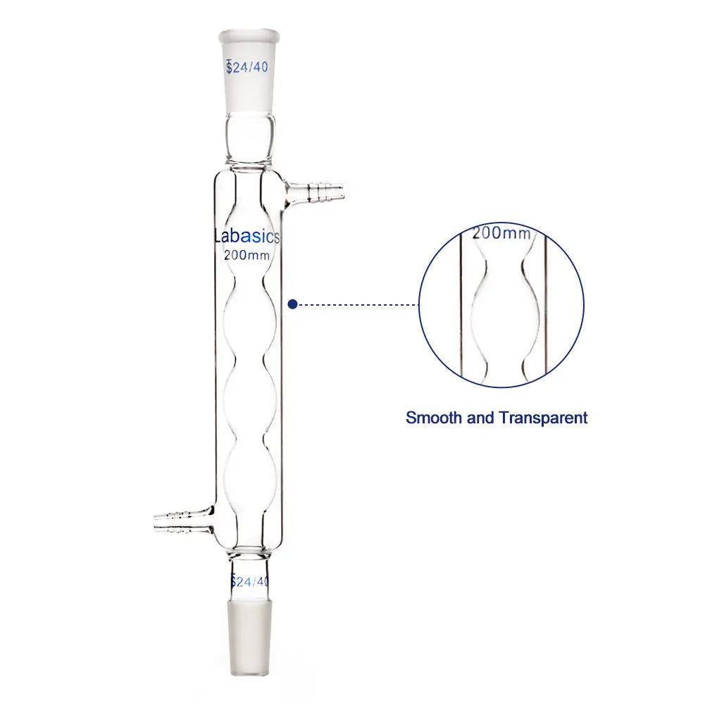 Glass Allihn Condenser, 24/40 Joint Jacket Length Labasics