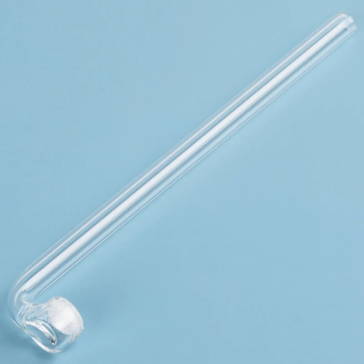 Laboratory Fritted Gas Diffusion Tube Showing Glass Construction and Curved Tube Shape