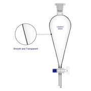 Conical Separatory Funnel with Glass Stopcock and 24/40 Plastic Joint Stopper, 60 – 1000 mL Labasics shop