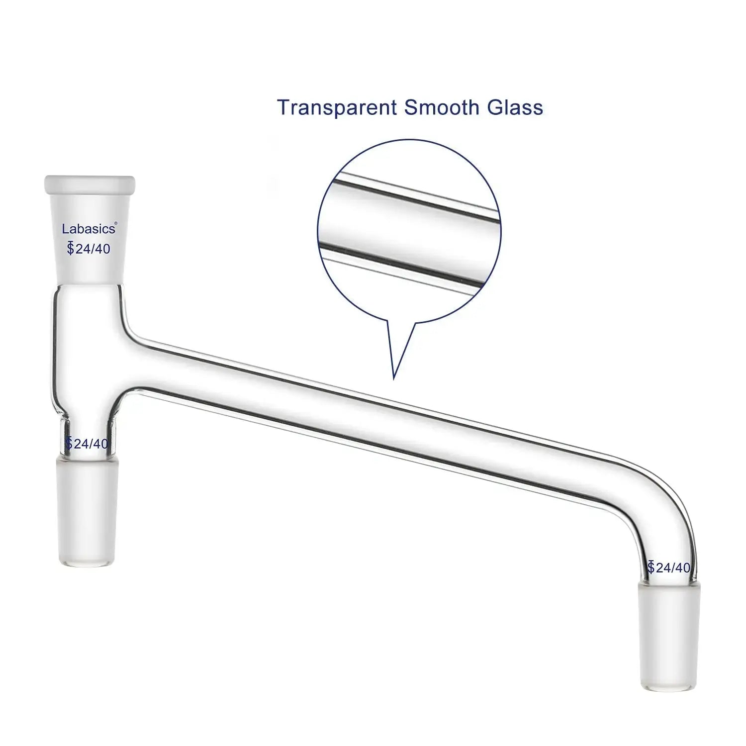 75 Degree Bent Glass Distilling Adapter Labasics