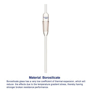 Glass Extended Adapter, Air Flow Tube Borosilicate Glass Inlet Adapter with Extended Drip Tube 8 mm Diameter and 15 mm Lower Length Labasics