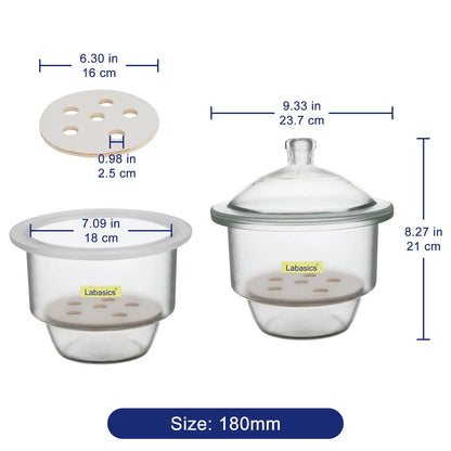 Glass Desiccator, 180-300 mm Inner Diameter Labasics