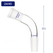 Glass Distillation Adapter,  105 Degree Bent, 1 Pack Labasics